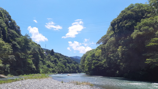 軍畑大橋の少し上流