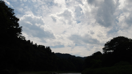 和田橋の下流の空
